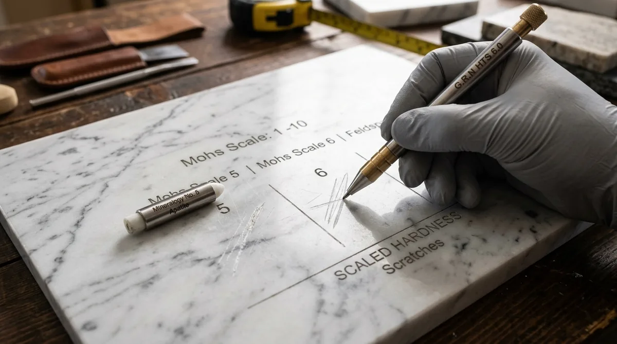 Độ cứng của đá Marble theo thang đo Mohs và thử nghiệm chống trầy xước AHO Stone